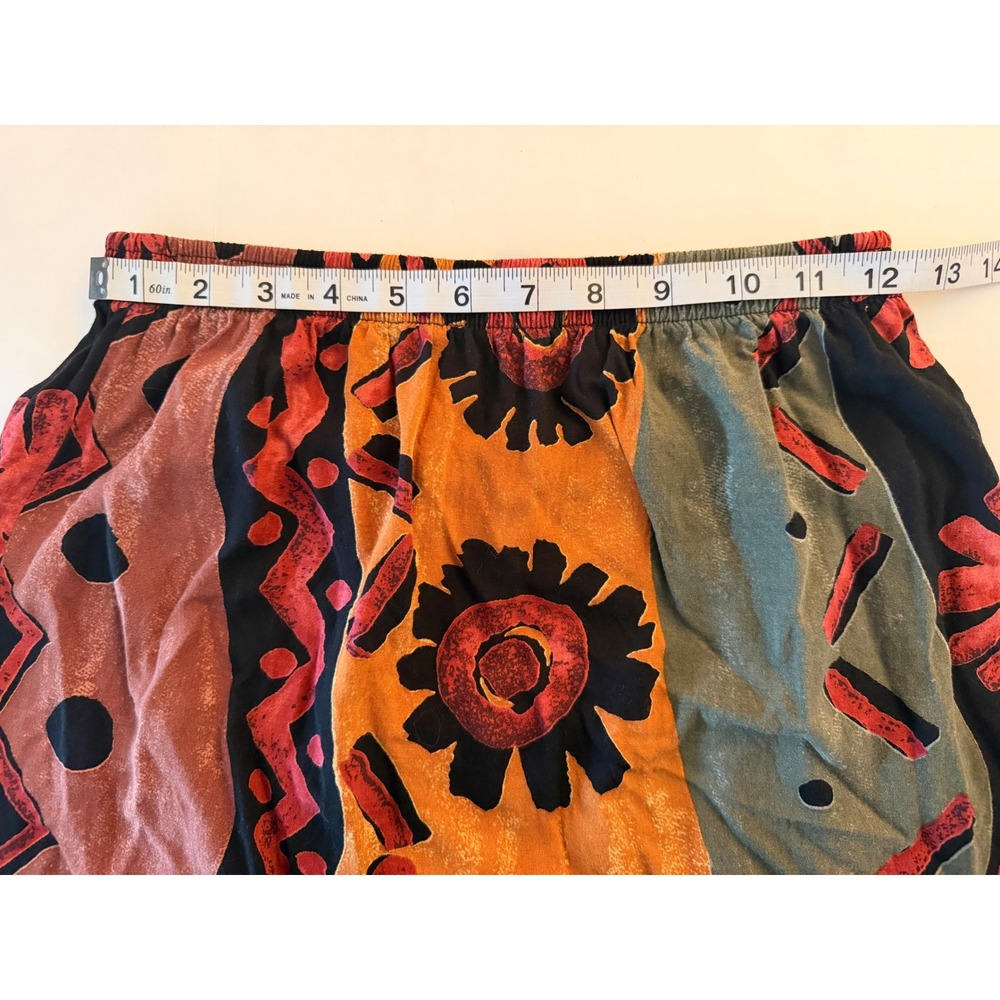 Bohemian Patchwork Maxi Skirt in Mustard, Olive & Black - Picture 10 of 12